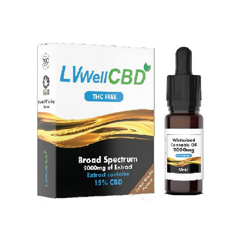 LVWell CBD 2000mg Winterised  10ml Hemp Seed Oil - GU PAK