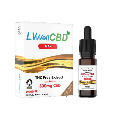 LVWell CBD 300mg 10ml Max Hemp Seed Oil - GU PAK