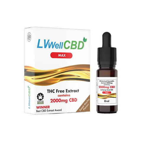 LVWell CBD Broad Spectrum 2000mg CBD 10ml Max Oil - GU PAK