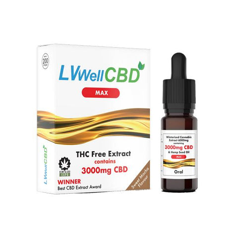 LVWell CBD Broad Spectrum 3000mg CBD 10ml Max Oil - GU PAK