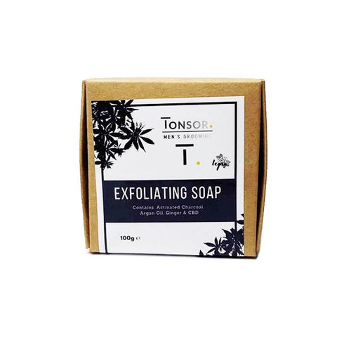 Tonsor Men's Grooming Exfoliating CBD Soap - GU PAK