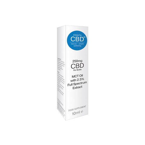 Clearly CBD 250mg CBD Tincture Oil 10ml - GU PAK