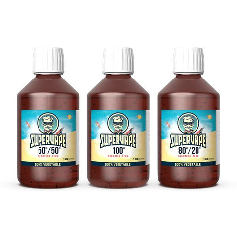 SuperVape by Lips Liquid Bases PG/VG/AG 120ml - GU PAK