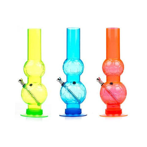 6 x 14" Medium Football Shaped Acrylic Bong - 10377 - GU PAK