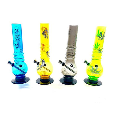 6 x Small Acrylic Bong Mix Design - FMP - GU PAK
