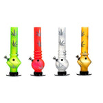 6 x Small Leaf Printed Acrylic Bong - FMP - GU PAK