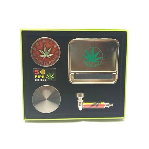 Amsterdam Pipe Gift Set - Sliver - TZ1039S - GU PAK