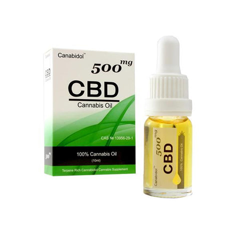 Canabidol 500mg CBD Cannabis Oil Drops 10ml - GU PAK