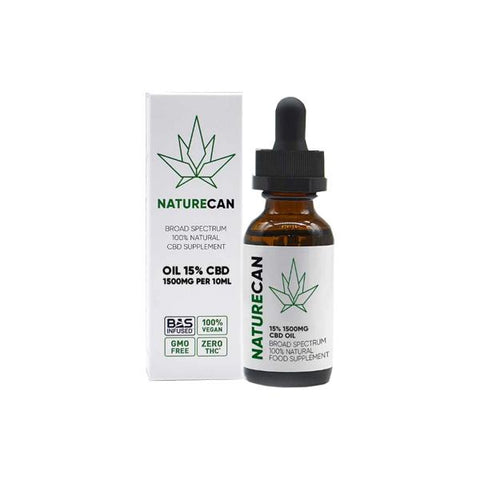 Naturecan 15% 1500mg CBD Broad Spectrum MCT Oil 10ml - GU PAK