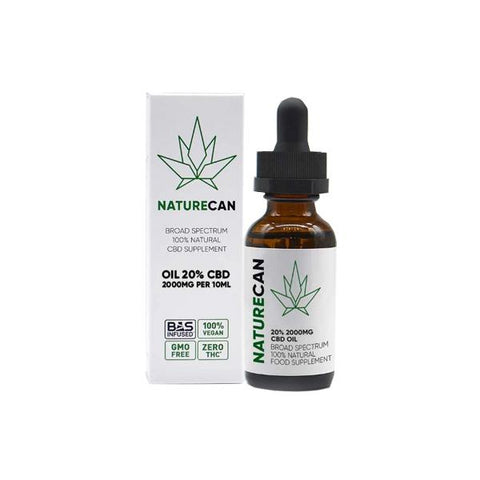 Naturecan 20% 2000mg CBD Broad Spectrum MCT Oil 10ml - GU PAK