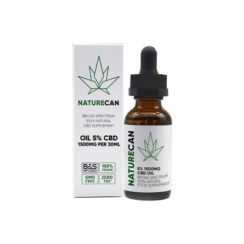 Naturecan 5% 1500mg CBD Broad Spectrum MCT Oil 30ml - GU PAK