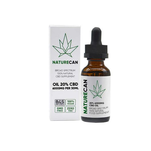 Naturecan 20% 6000mg CBD Broad Spectrum MCT Oil 30ml - GU PAK