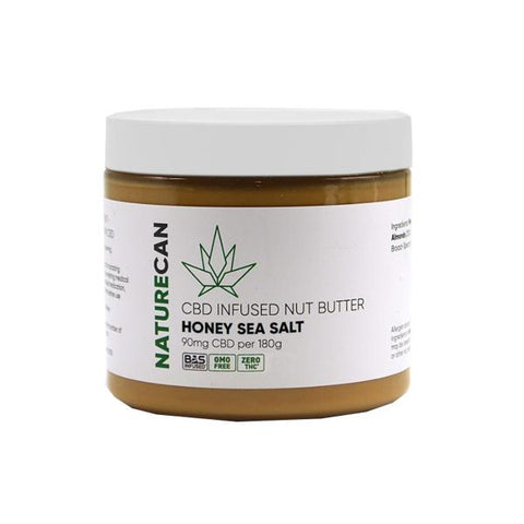 Naturecan 90mg CBD 180g Nut Butter Honey Sea Salt - GU PAK