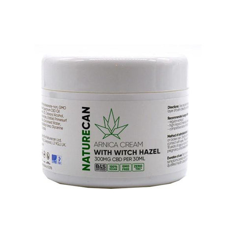 Naturecan 300mg CBD Arnica Cream with Witch Hazel 30ml - GU PAK