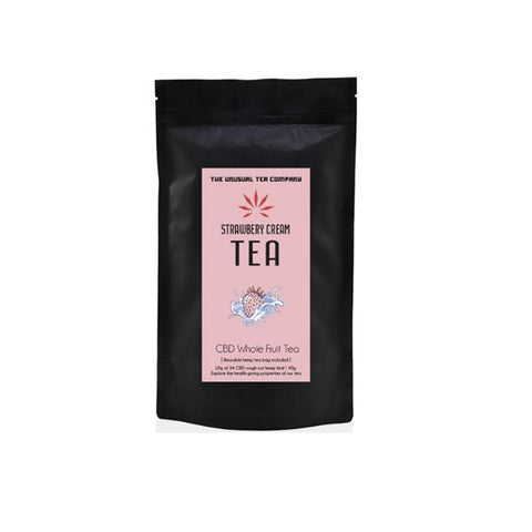 The Unusual Tea Company 3% CBD Hemp Tea - Strawberry Cream 40g - GU PAK