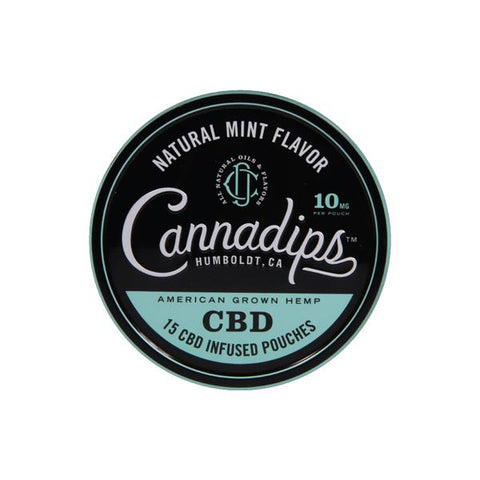 Cannadips 150mg CBD Snus Pouches - Natural Mint - GU PAK