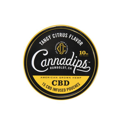 Cannadips 150mg CBD Snus Pouches - Tangy Citrus - GU PAK