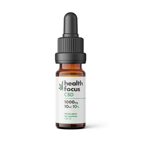 Health Focus CBD 1000mg 10% Full Spectrum MCT CBD Oil 10ml - GU PAK