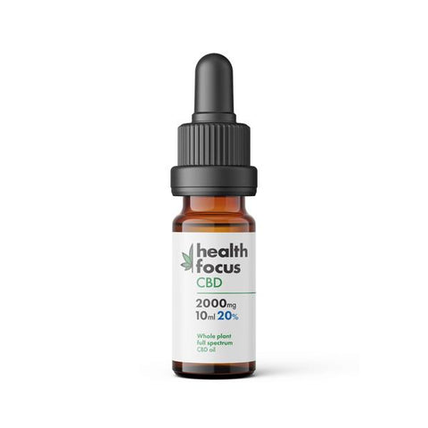 Health Focus CBD 2000mg 20% Full Spectrum MCT CBD Oil 10ml - GU PAK