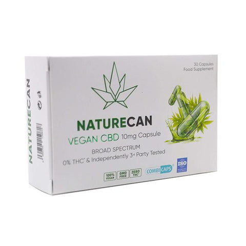 Naturecan 10mg Vegan CBD Capsules - 30 Caps - GU PAK