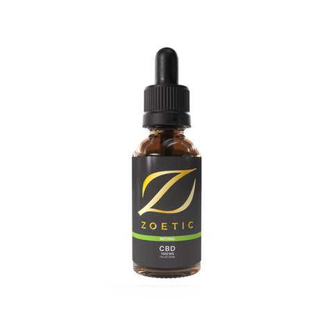 Zoetic 1000mg CBD Oil 30ml - Calming Natural - GU PAK