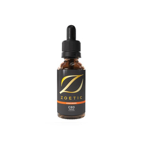 Zoetic 1000mg CBD Oil 30ml - Zesty Blood Orange - GU PAK