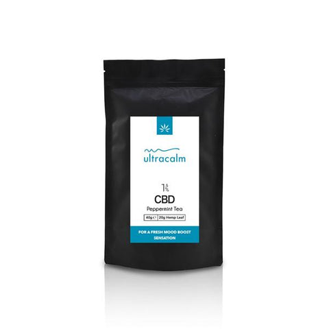 Ultracalm 1.5% CBD Hemp Tea - Peppermint 40g - GU PAK