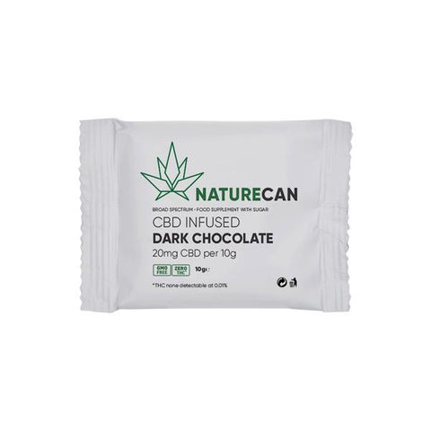 Naturecan 20mg CBD Infused Dark Chocolate 10g - GU PAK