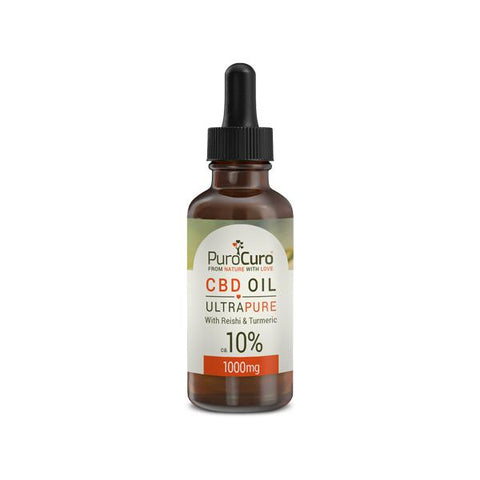 PuroCuro 10% Ultra Pure 1000mg CBD Oil 10ml - GU PAK