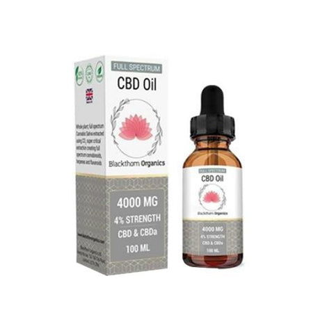 Blackthorn Organics 4000mg CBD Tincture Oil 100ml - GU PAK