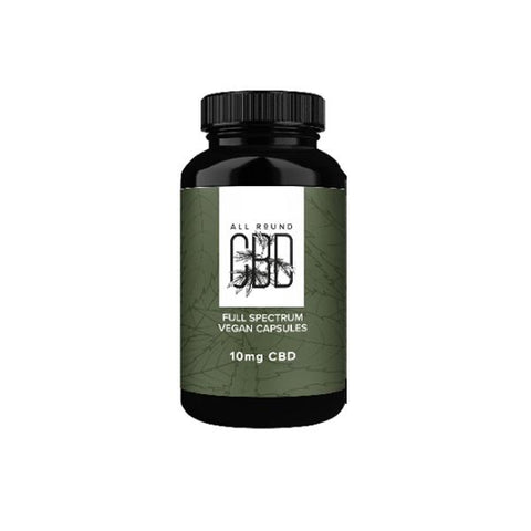 All Round CBD 300mg CBD Full Spectrum Vegan Capsules - GU PAK