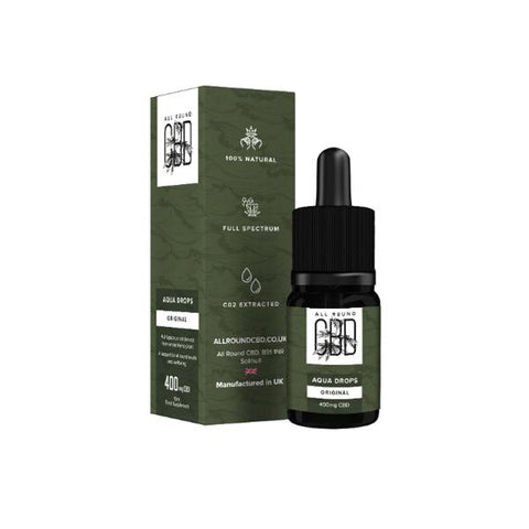 All Round CBD 400mg CBD Aqua Oil Drops 10ml - GU PAK