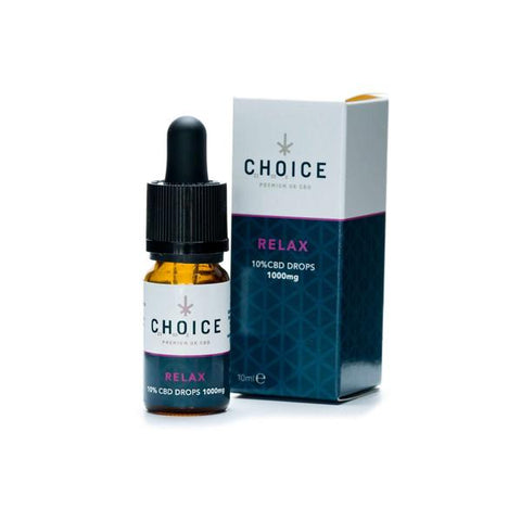 Choice 1000mg CBD Relax Oil Drops 10ml - GU PAK