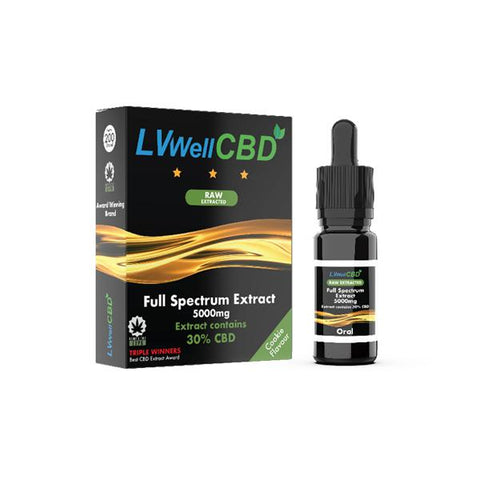 LVWELL CBD 5000mg 10ml Raw Cannabis Oil - GU PAK