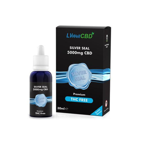 LVWell CBD Silver Seal 5000mg CBD 30ml Hemp Seed Oil - GU PAK