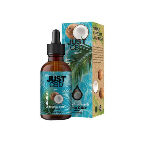 Just CBD Coconut Oil Tincture 1500mg CBD 30ml - GU PAK