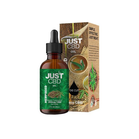 Just CBD Hemp Seed Oil 250mg CBD 30ml - GU PAK