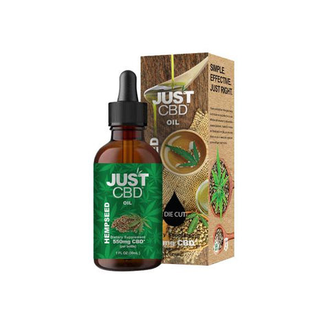 Just CBD Hemp Seed Oil 550mg CBD 30ml - GU PAK
