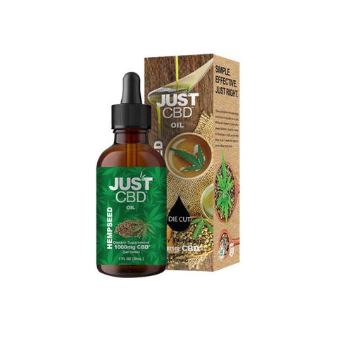 Just CBD Hemp Seed Oil 1000mg CBD 30ml - GU PAK