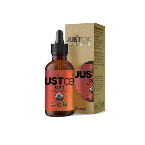 Just CBD Full Spectrum Tincture Oil 50mg CBD 30ml - GU PAK