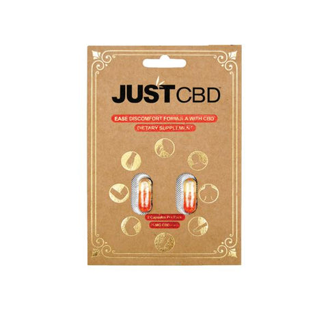 Just CBD Ease Discomfort Formula 25mg CBD Capsules Pack of 2 Capsules - GU PAK