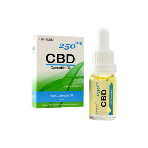 Canabidol 250mg CBD Cannabis Oil Drops 10ml - GU PAK
