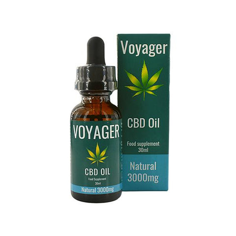 Voyager 3000mg CBD Oil 30ml - Natural - GU PAK