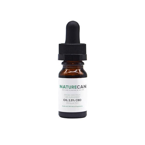 Naturecan 2.5% 250mg CBD Broad Spectrum MCT Oil 10ml - GU PAK