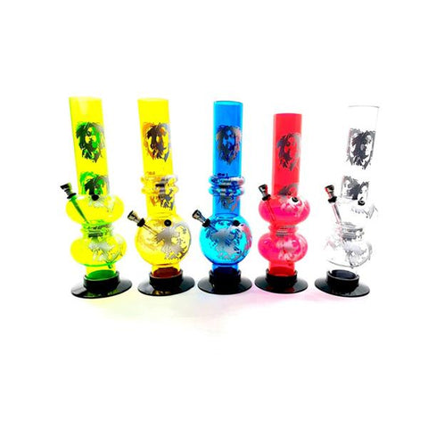 6 x 14" Bob Marley Design Medium Acrylic Bong - FAP - GU PAK