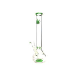3 x 18" Large Clear Mix Print Glass Bong - MK29 - GU PAK
