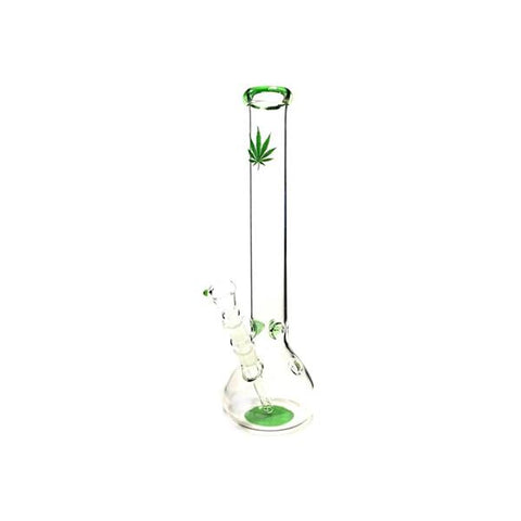 3 x 18" Large Clear Mix Print Glass Bong - MK29 - GU PAK