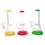 3 x 8" Small Coloured Base Glass Bong - SV-19 - GU PAK