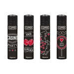 40 Clipper Refillable Printed Design Classic Lighters - GU PAK