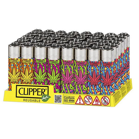 40 Clipper Refillable Printed Design Classic Lighters - GU PAK